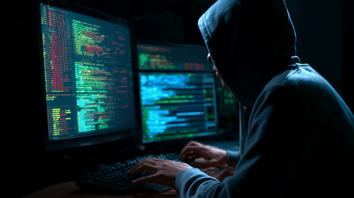 hacker achter computer